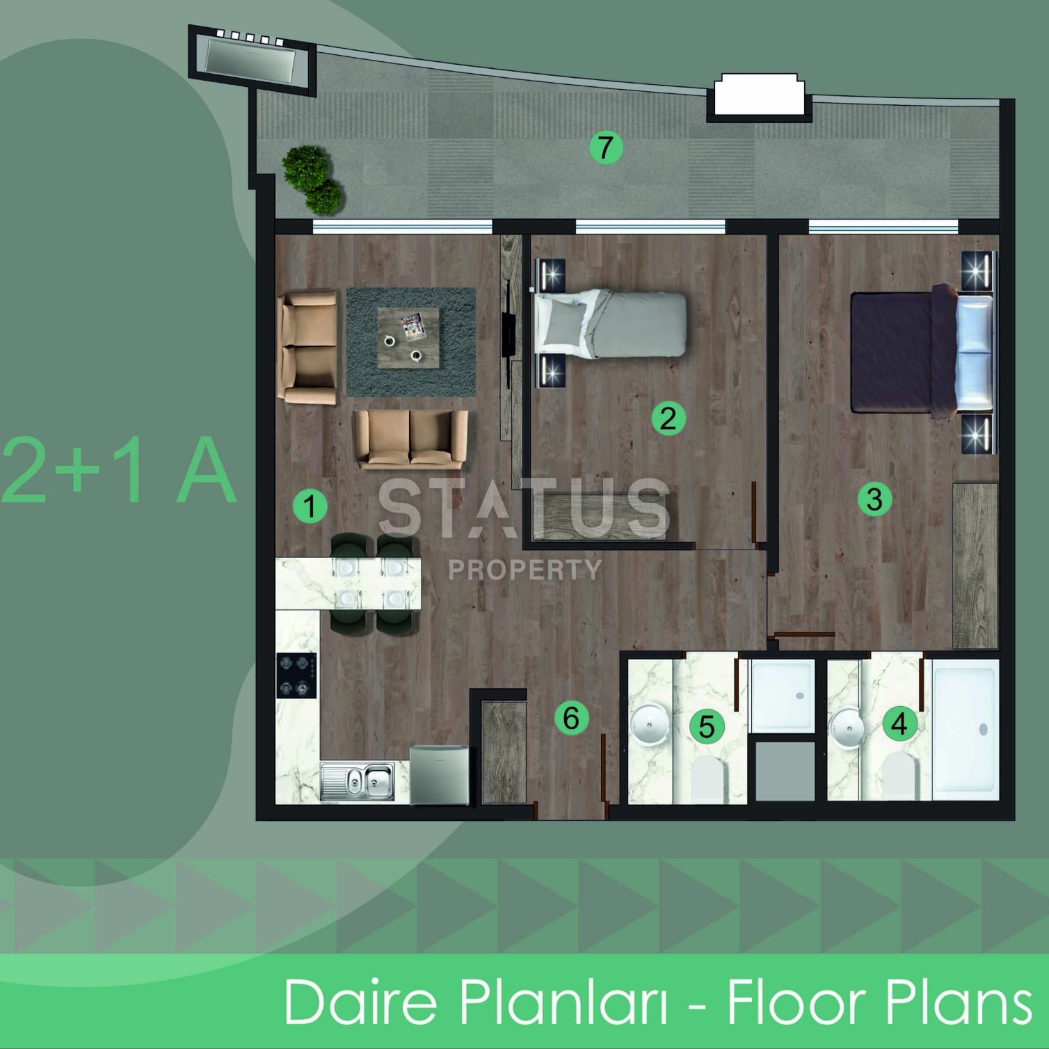 Новые квартиры в комплексе с инфраструктурой в районе Оба фото 12