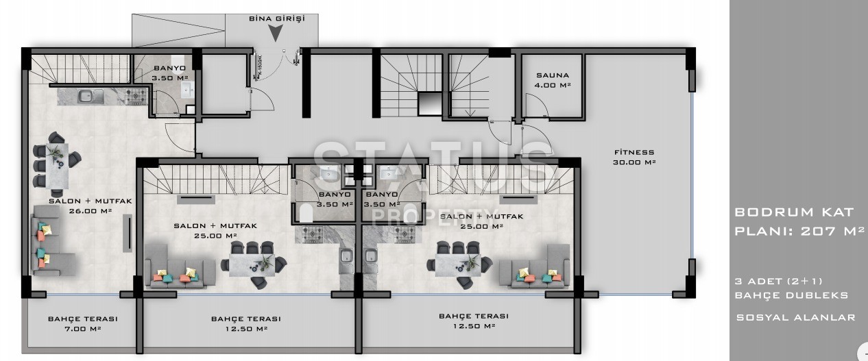 Двухкомнатные квартиры в новом комплексе в Обе, 55 м2 фото 27