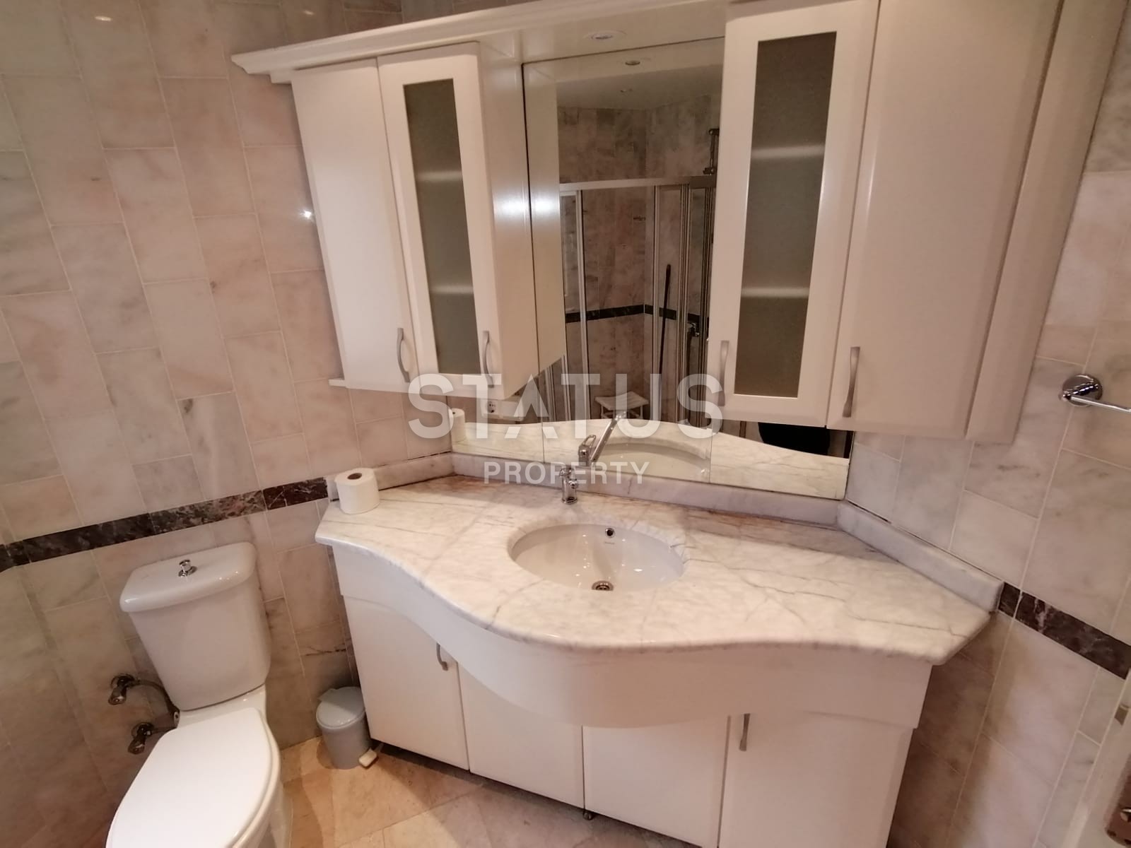 Апартаменты 2+1 с панорамным видом на море и природу, 120 м2. Кестель, Алания. фото 18