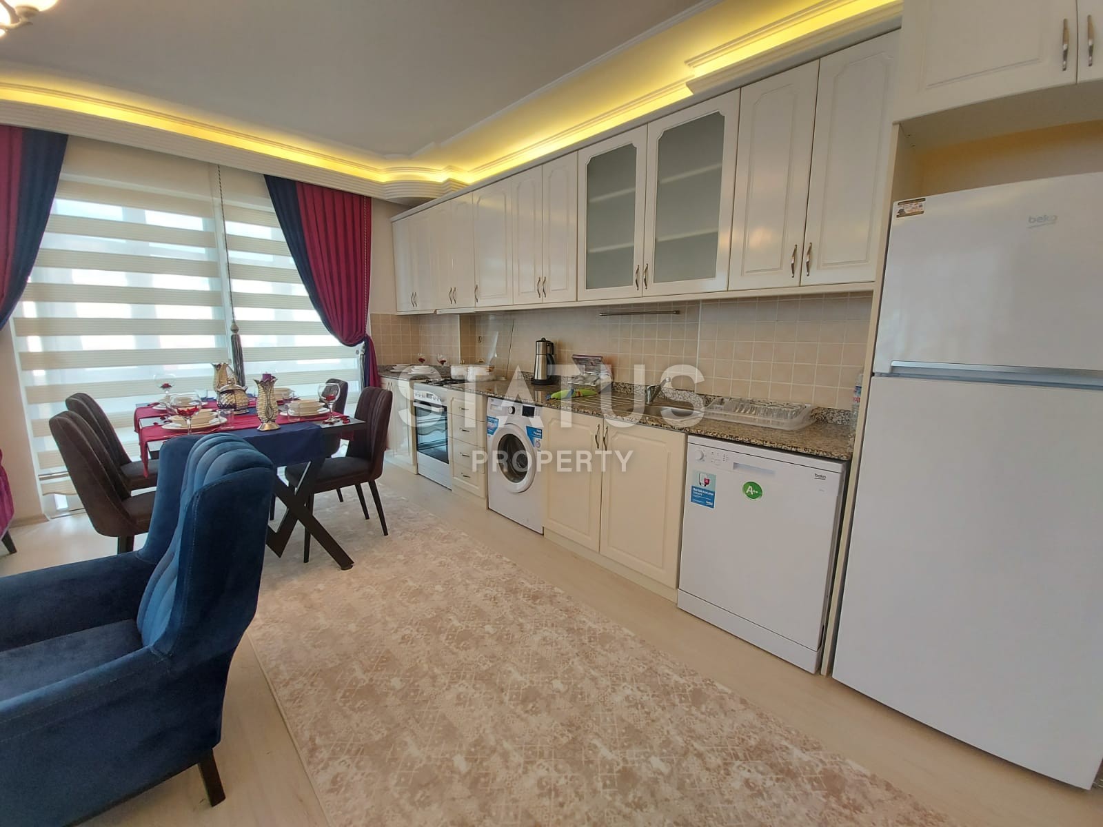 Двухкомнатная квартира с видом на море, 115 м2. Махмутлар, Алания. фото 8