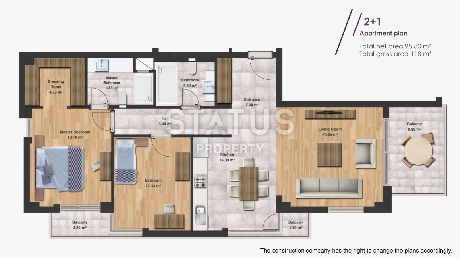 Апартаменты в новом элитном комплексе в центре Алании, 118 -427 м2 фото 39