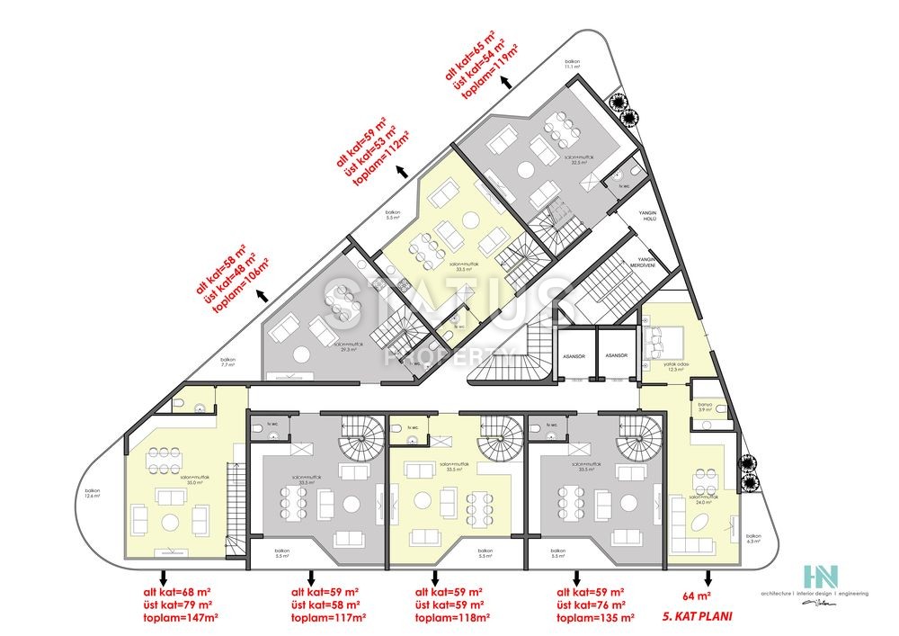 Инвестиционный проект в центре Алании возле пляжа Клеопатры фото 7