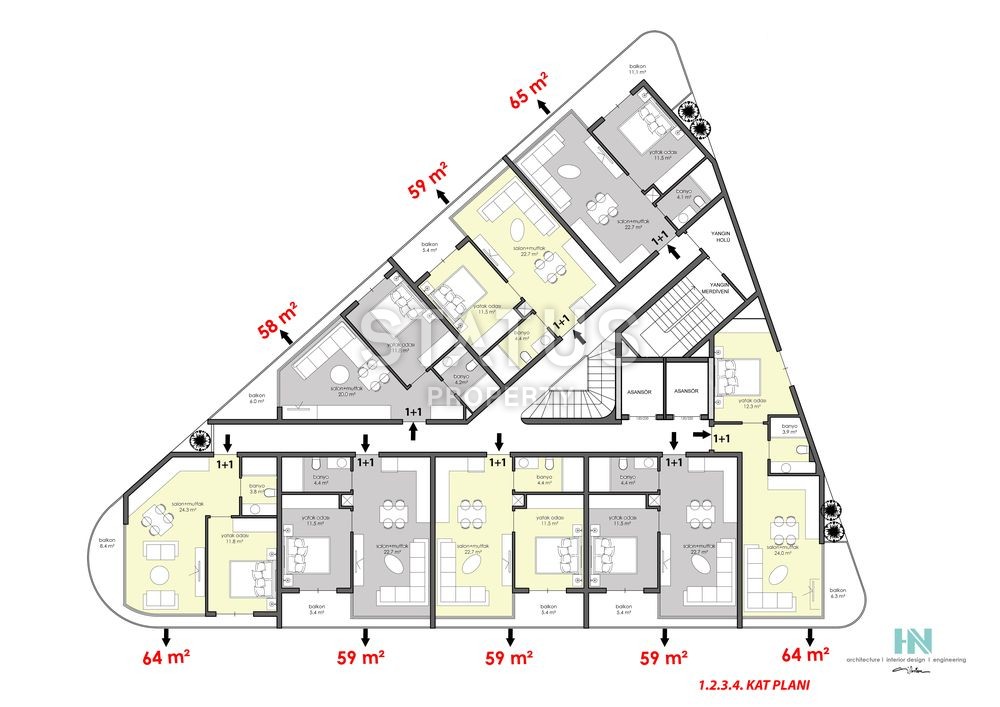 Инвестиционный проект в центре Алании возле пляжа Клеопатры фото 9