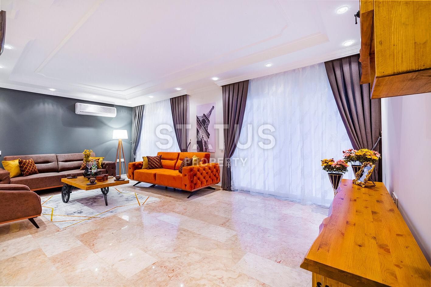 Furnished villa with private garage in Kargicak. 190 sq.m. фото 7