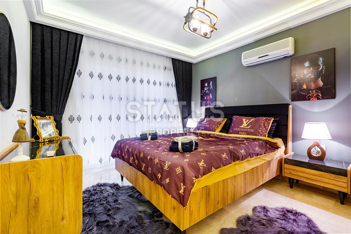 Furnished villa with private garage in Kargicak. 190 sq.m. фото 24