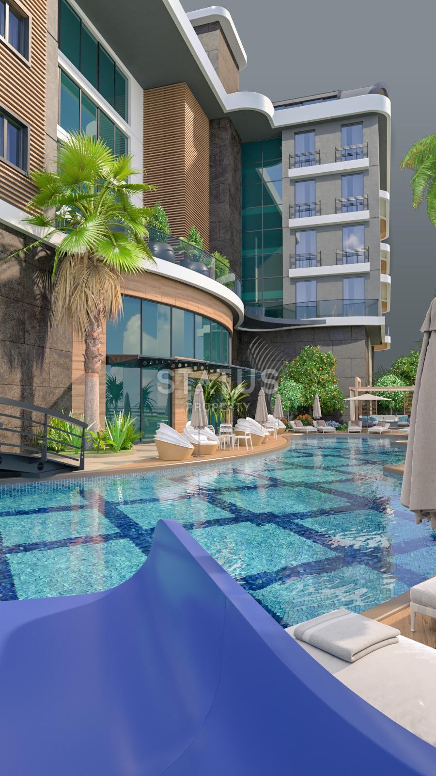 Новый проект на стадии строительства. Первая береговая линия. Каргыджак, Алания. фото 3