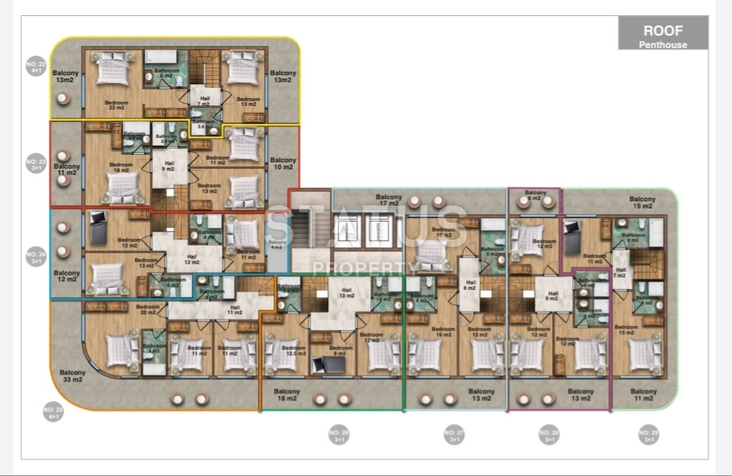 Новый проект на стадии строительства. Первая береговая линия. Каргыджак, Алания. фото 12