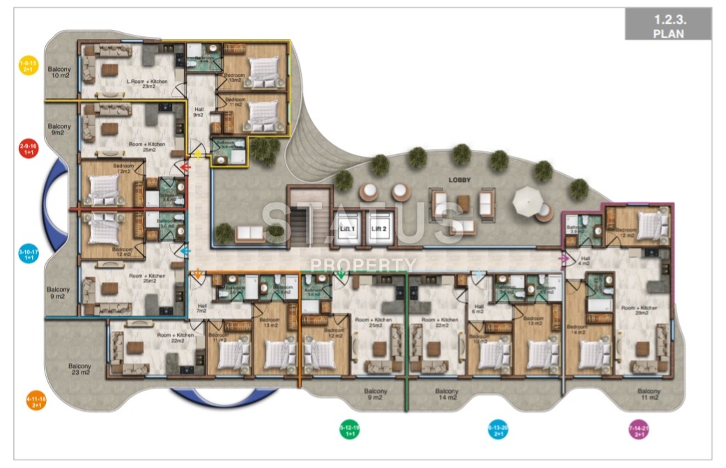Новый проект на стадии строительства. Первая береговая линия. Каргыджак, Алания. фото 14