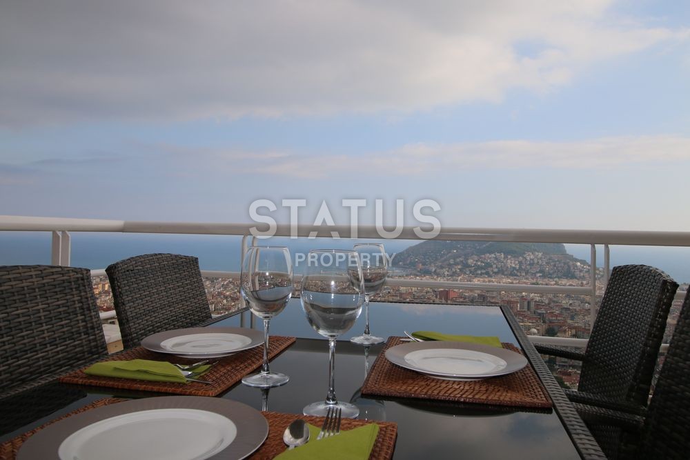 Люкс квартира! Завораживающий вид на Аланию, крепость и Средиземное море! Супер цена! 185 кв.м. фото 12