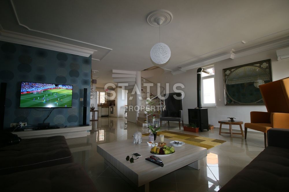 Люкс квартира! Завораживающий вид на Аланию, крепость и Средиземное море! Супер цена! 185 кв.м. фото 14