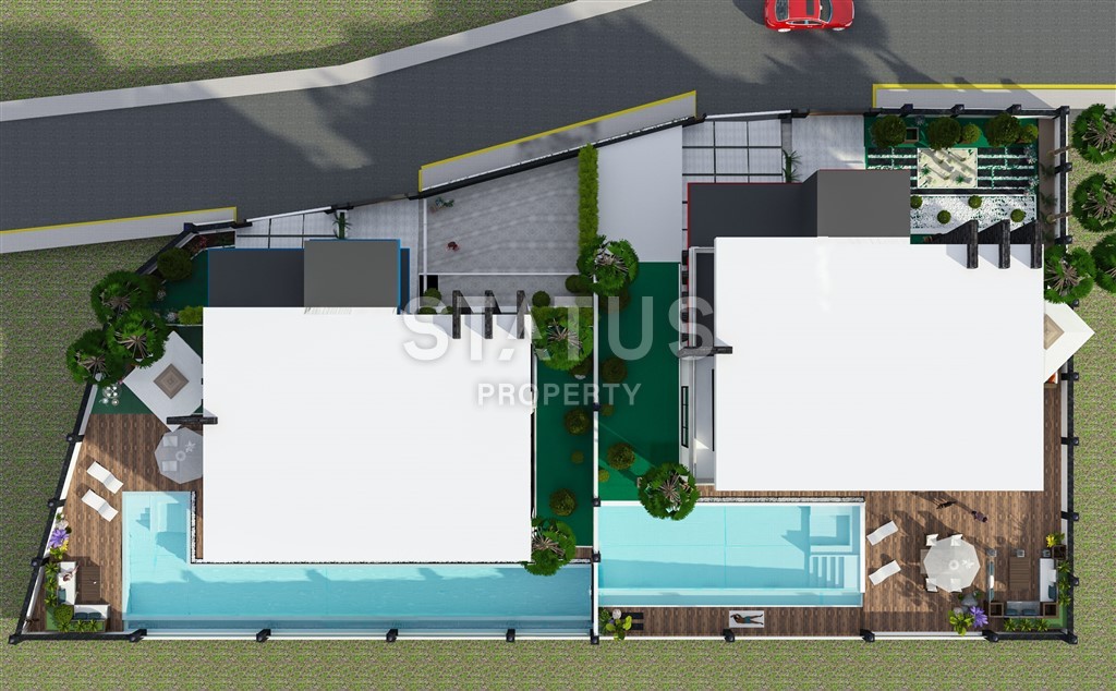 Luxurious detached villa 4+1 with a beautiful panorama, 550 m2. Kargicak, Alanya. фото 12