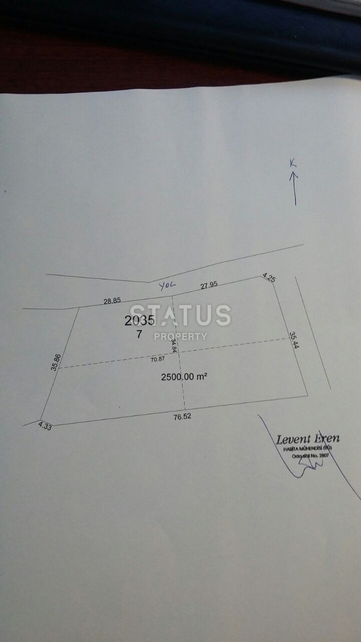 Инвестиционный участок земли под строительство 2500 м2, центральная часть Алании. фото 8