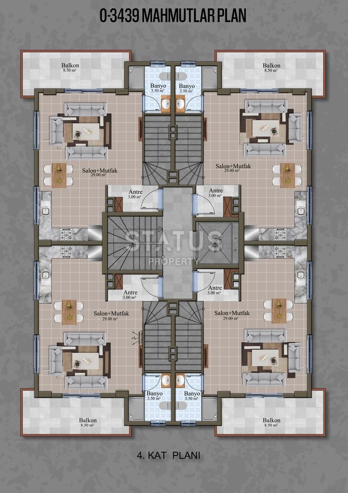 Новый проект на этапе строительства в Махмутларе по выгодным ценам! фото 9