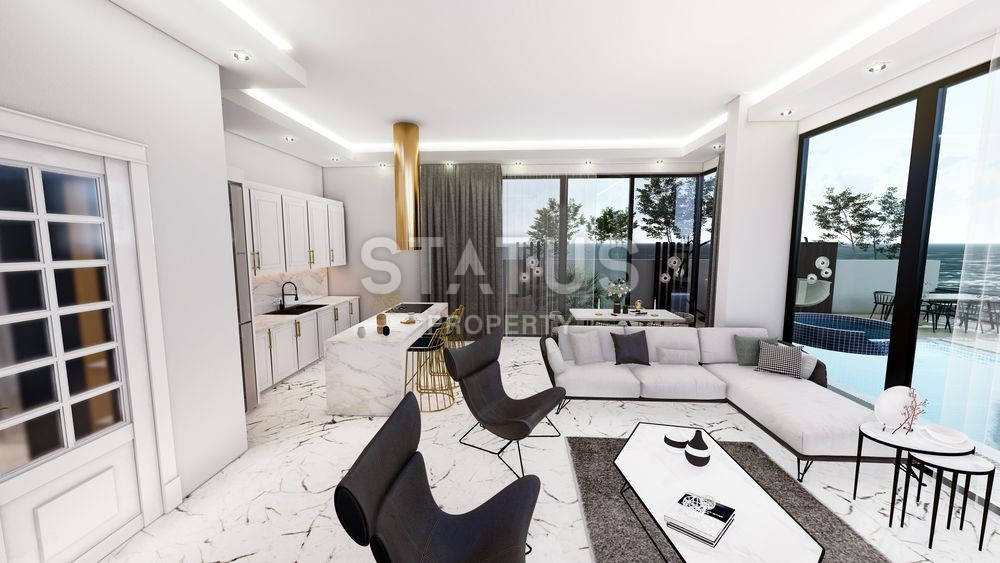 Luxury villa under construction in Kargicak! Without% installment!!! 412 sq. m. фото 13