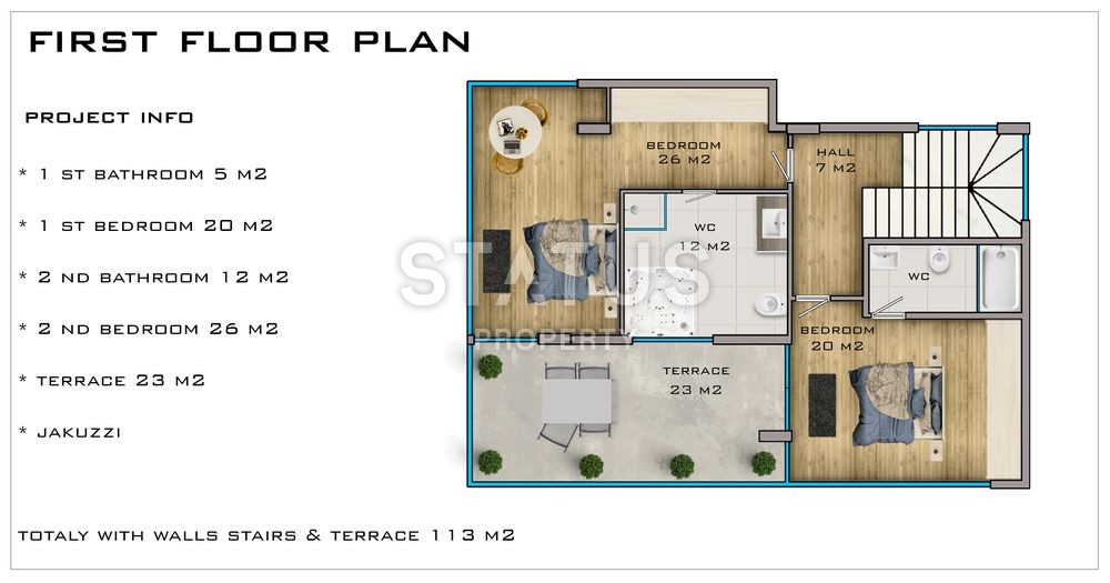 Luxury villa under construction in Kargicak! Without% installment!!! 412 sq. m. фото 23