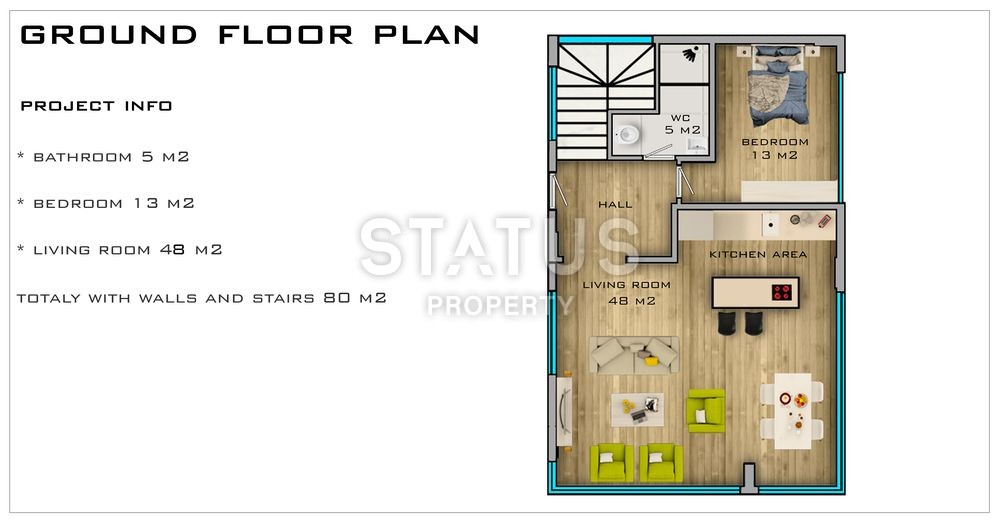 Luxury villa under construction in Kargicak! Without% installment!!! 412 sq. m. фото 24