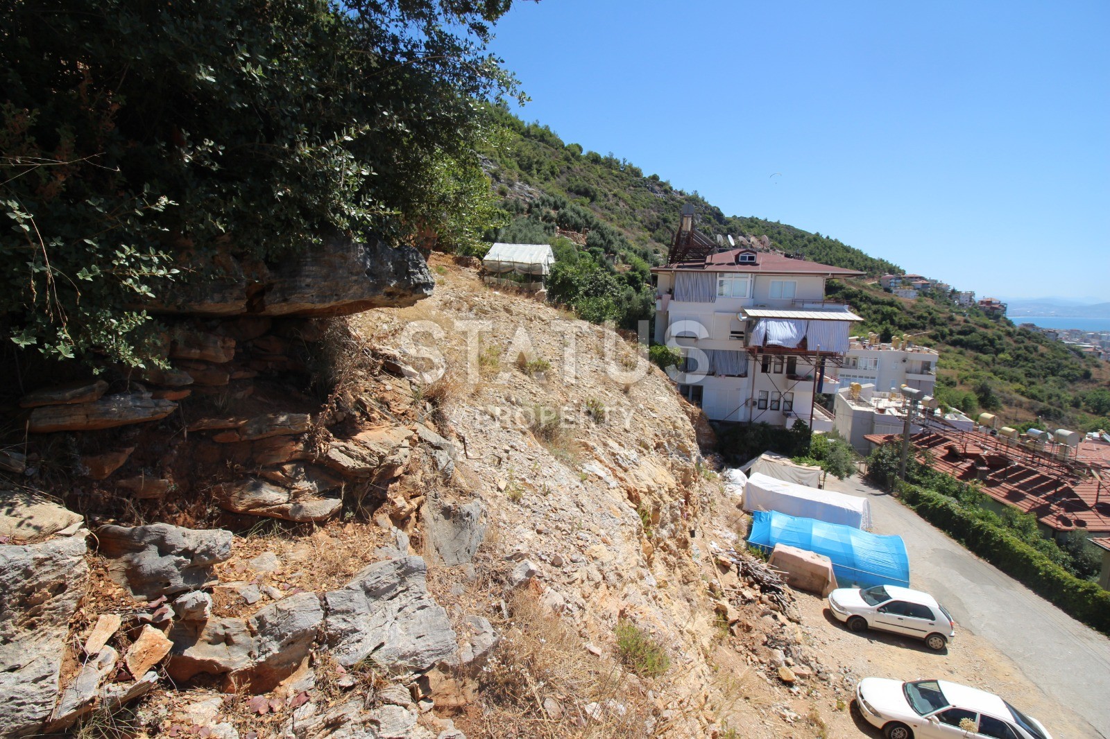 Инвестиционный участок земли с видом на море 1000 м2 возле пляжа Клеопатры. фото 4