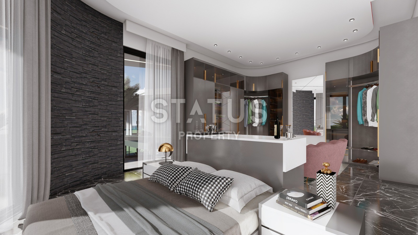 Two ultra-lux villas with panoramic views under construction, 1000 m2. Kargicak, Alanya. фото 5