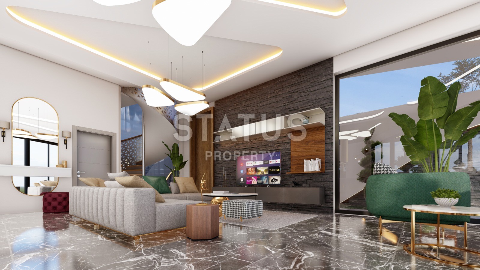 Two ultra-lux villas with panoramic views under construction, 1000 m2. Kargicak, Alanya. фото 6