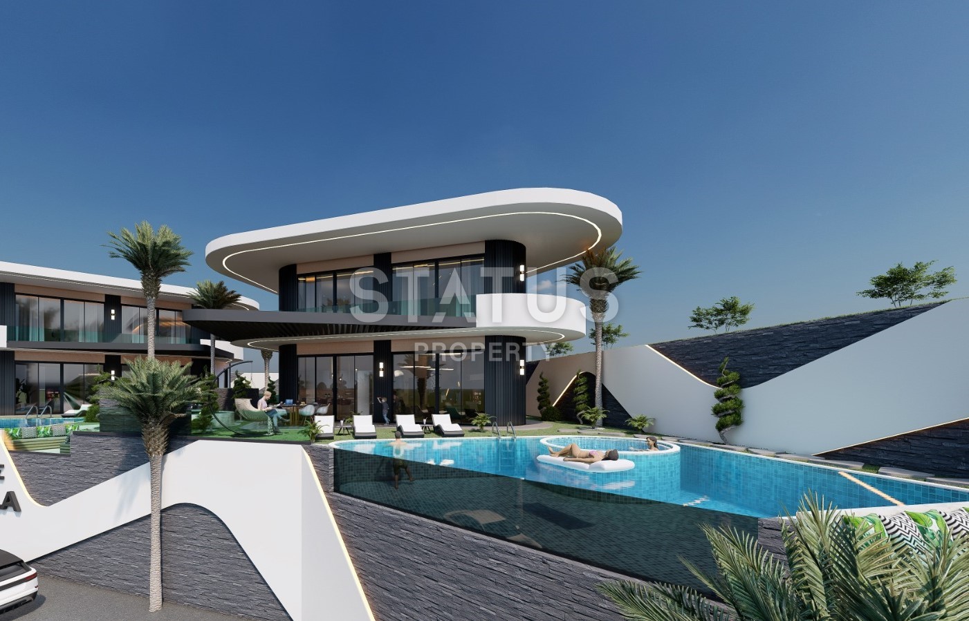 Two ultra-lux villas with panoramic views under construction, 1000 m2. Kargicak, Alanya. фото 10