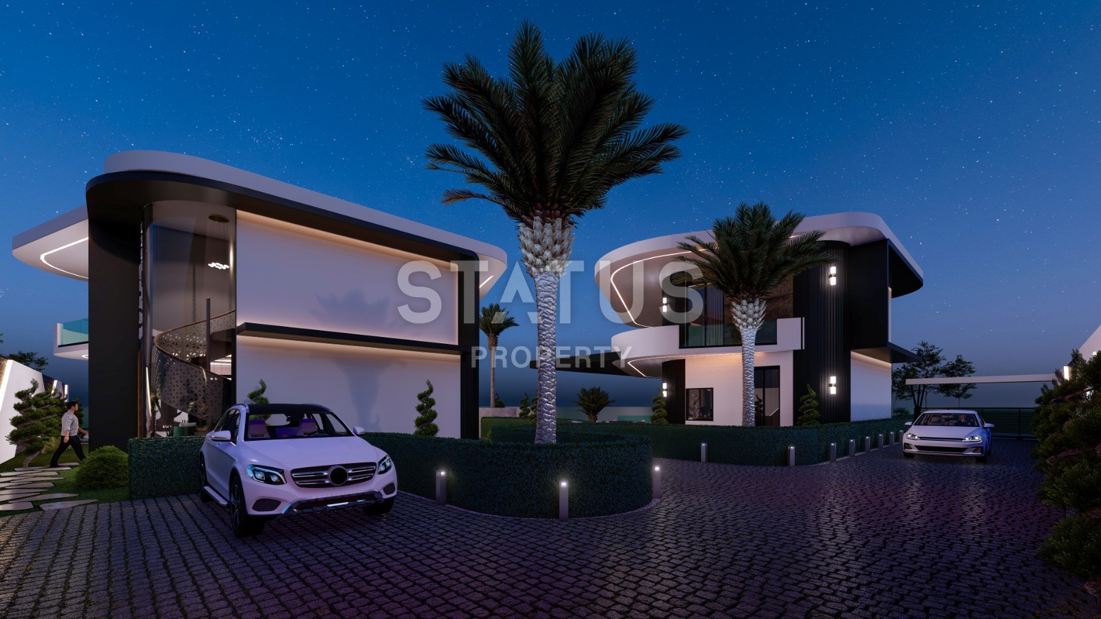 Two ultra-lux villas with panoramic views under construction, 1000 m2. Kargicak, Alanya. фото 13