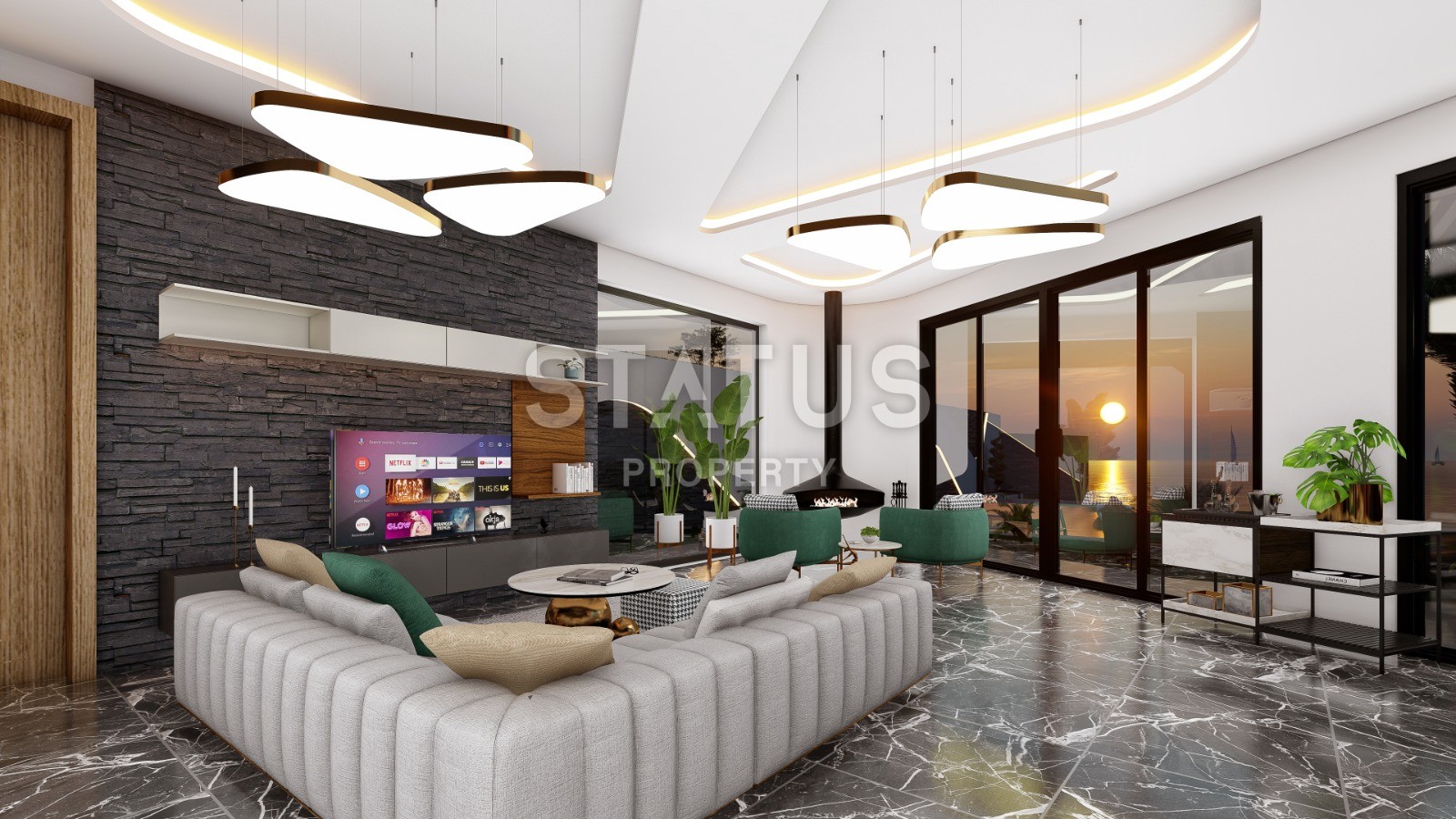 Two ultra-lux villas with panoramic views under construction, 1000 m2. Kargicak, Alanya. фото 14