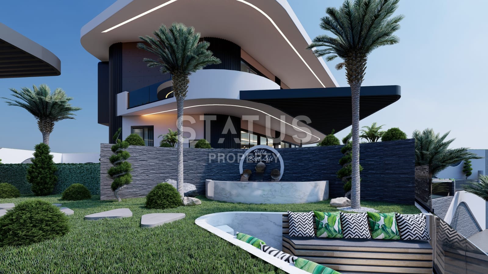Two ultra-lux villas with panoramic views under construction, 1000 m2. Kargicak, Alanya. фото 15