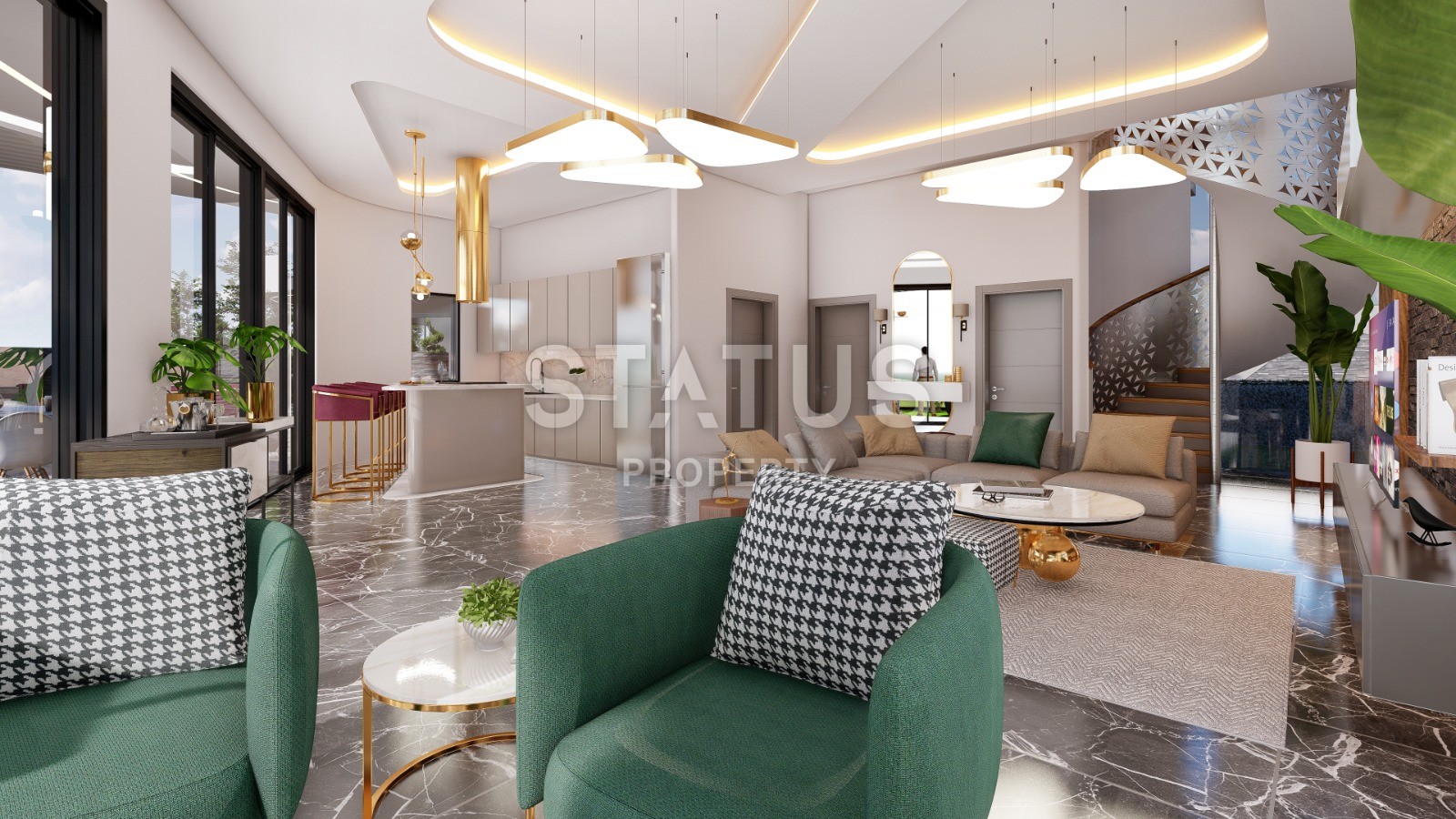 Two ultra-lux villas with panoramic views under construction, 1000 m2. Kargicak, Alanya. фото 19