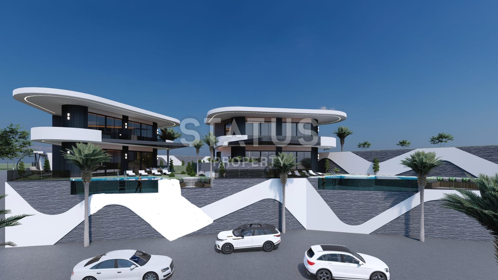 Two ultra-lux villas with panoramic views under construction, 1000 m2. Kargicak, Alanya. фото 24