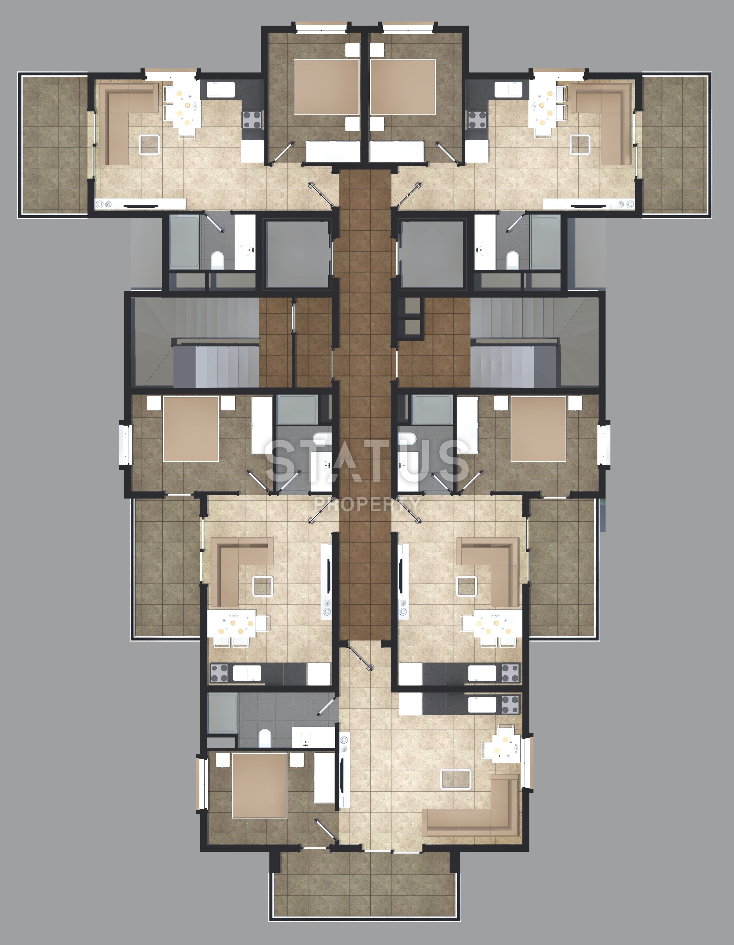 Квартиры с видом на море в Авсалларе в новом комплексе! фото 22