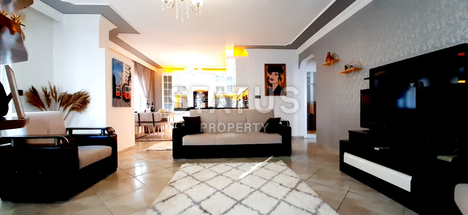 Three-room apartment with a large balcony, 105 m2, Mahmutlar, Alanya. фото 3