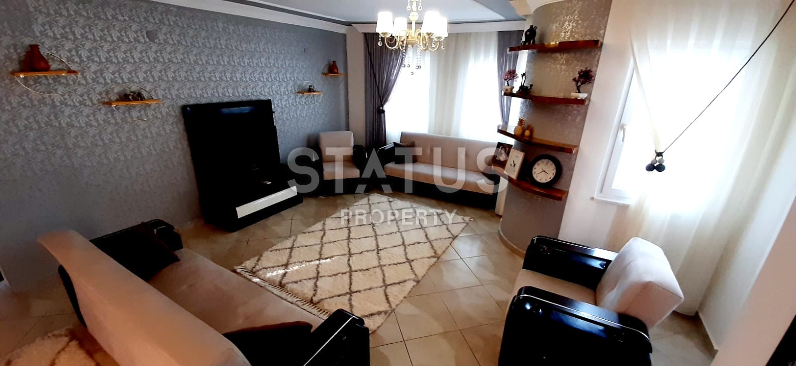 Three-room apartment with a large balcony, 105 m2, Mahmutlar, Alanya. фото 7