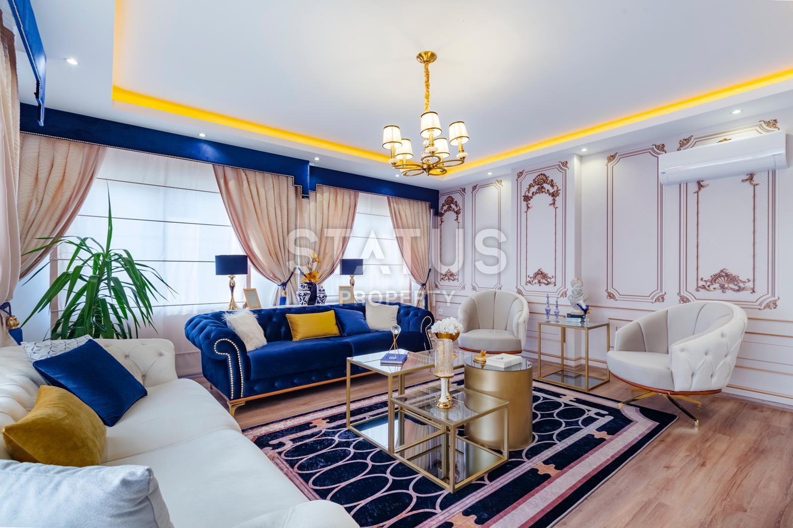 Шикарные апартаменты 2+1 с дизайнерским ремонтом, 100 м2 фото 2