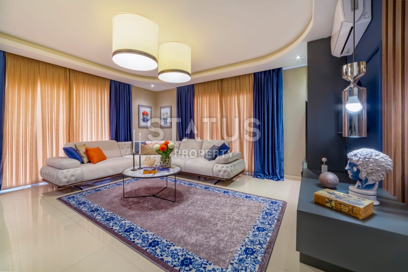 Furnished apartment 2+1 with a good view 120 m2. Mahmutlar, Alanya. фото 3
