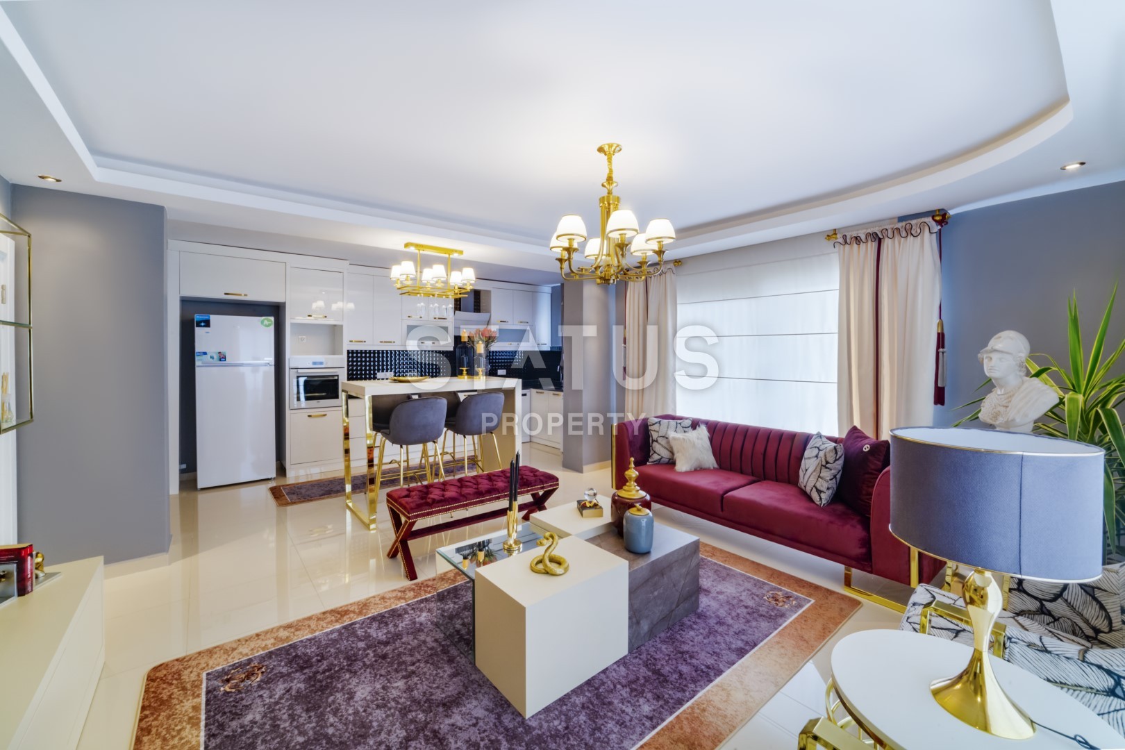 Меблированные апартаменты 2+1 с видом на море, 120 м2. Махмутлар, Алания. фото 6