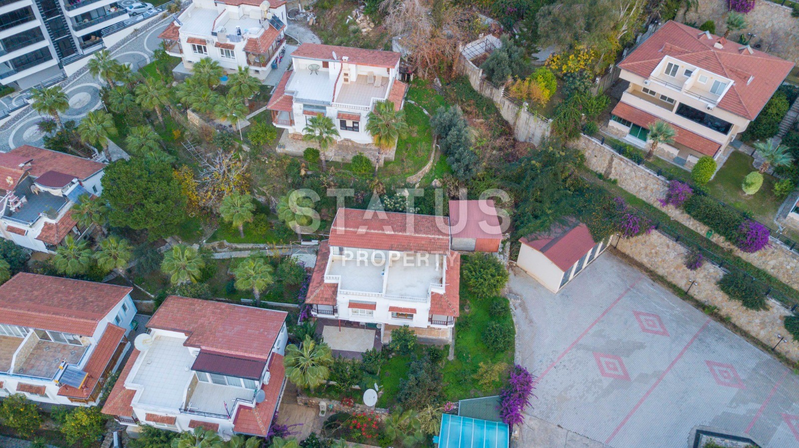 Villa 3+1 in a complex with a swimming pool and a green area, 140 m2. Kargicak, Alanya. фото 25