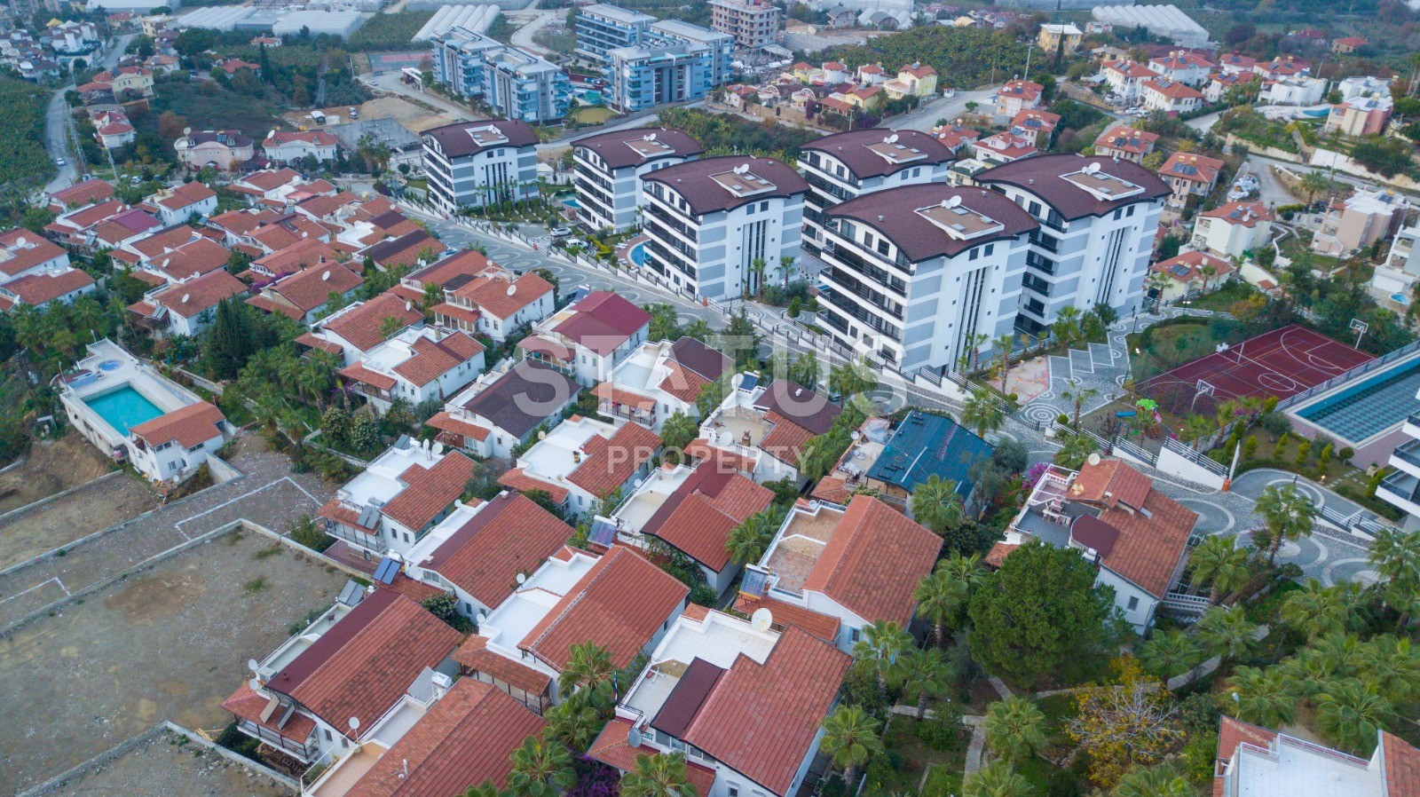 Villa 3+1 in a complex with a swimming pool and a green area, 140 m2. Kargicak, Alanya. фото 28