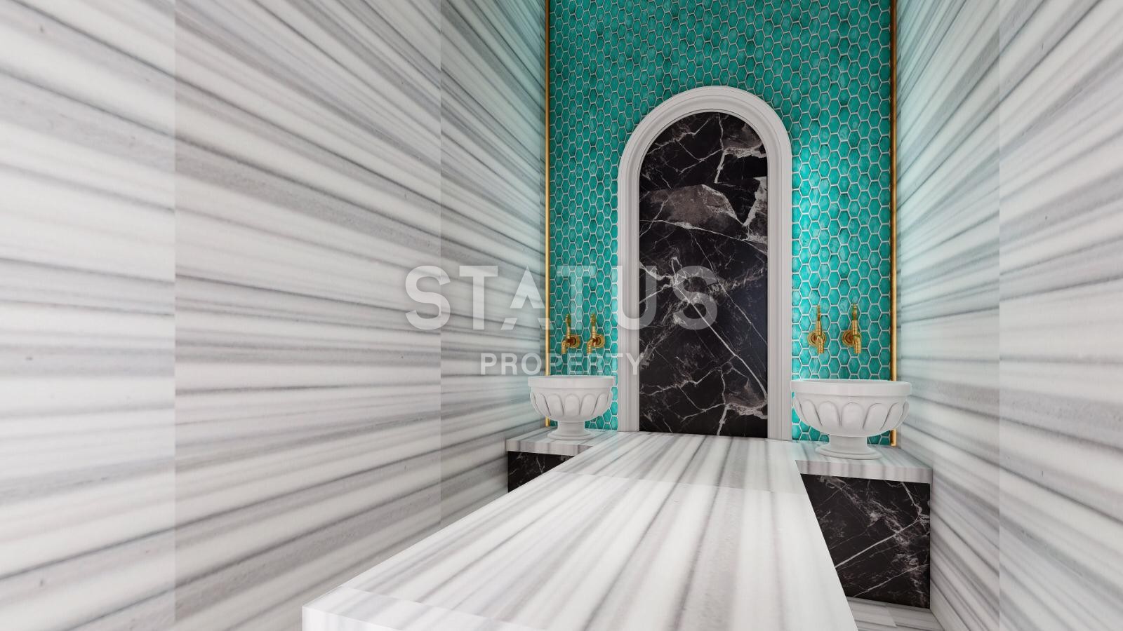 Elite villa 4+1 with sea view and infinity pool 460 m2 in Kargicak area. фото 6