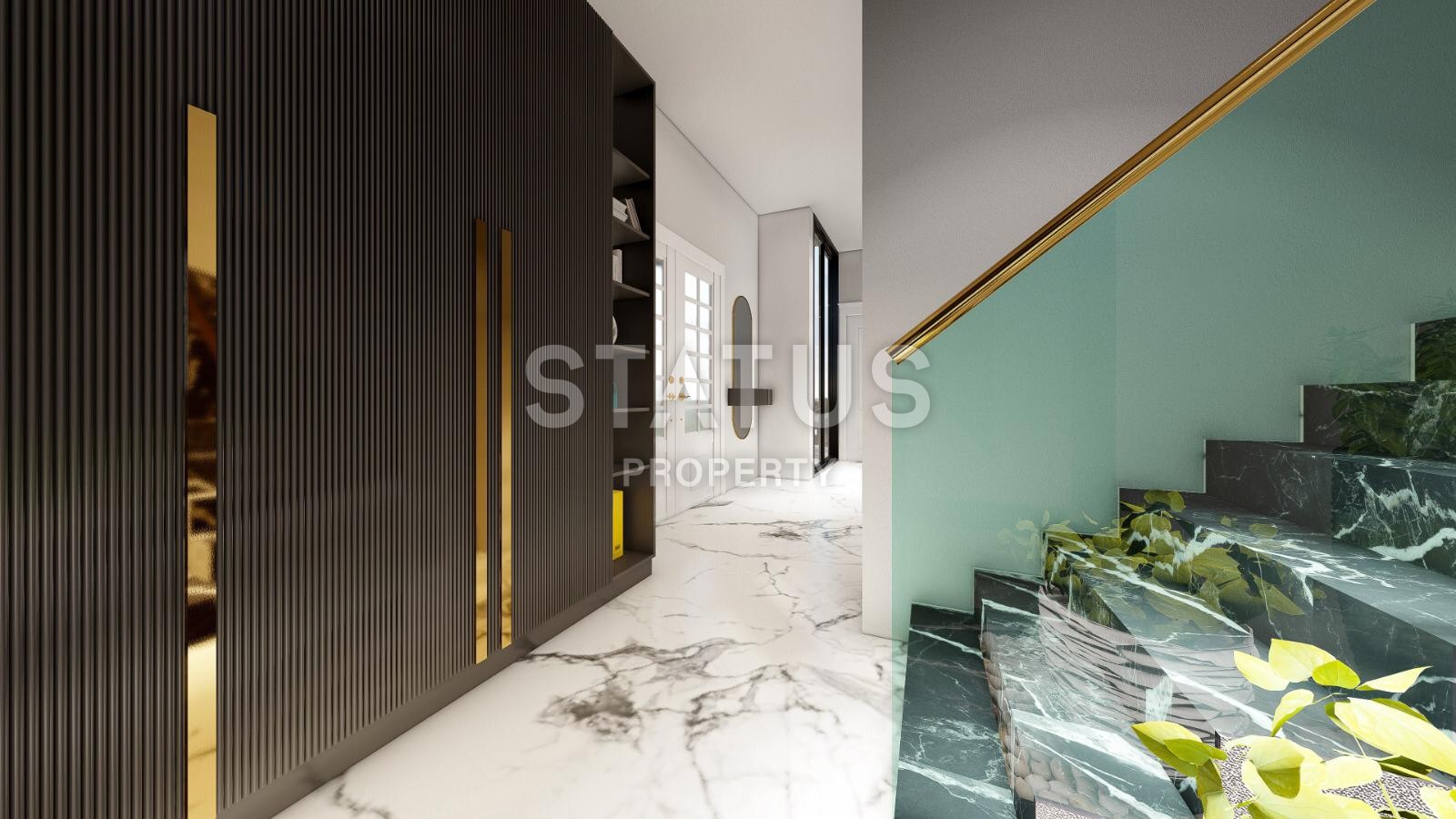 Elite villa 4+1 with sea view and infinity pool 460 m2 in Kargicak area. фото 10