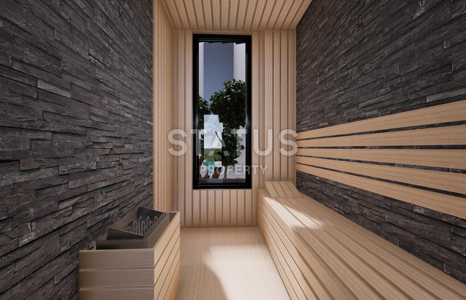 Elite villa 4+1 with sea view and infinity pool 460 m2 in Kargicak area. фото 13