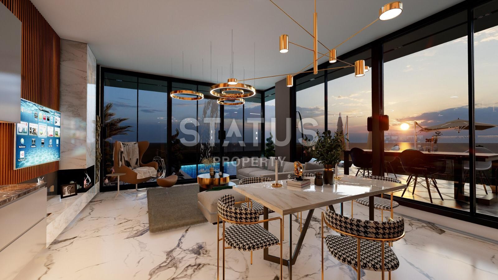 Elite villa 4+1 with sea view and infinity pool 460 m2 in Kargicak area. фото 17