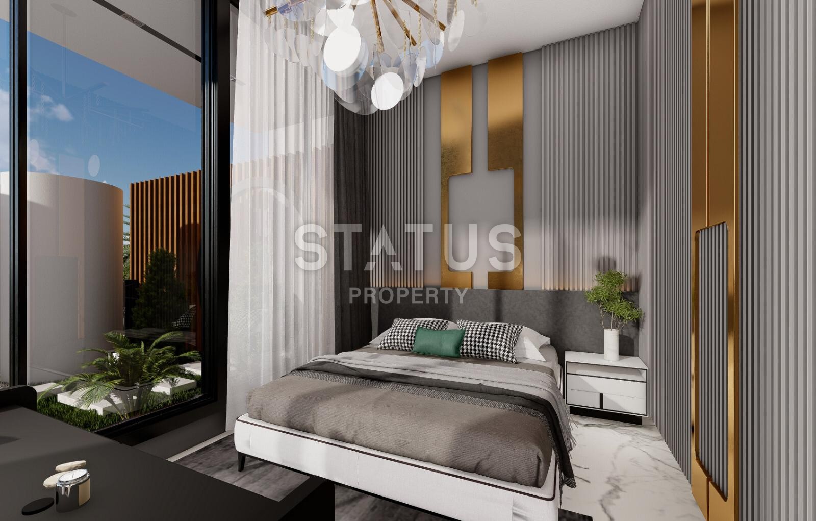 Elite villa 4+1 with sea view and infinity pool 460 m2 in Kargicak area. фото 18