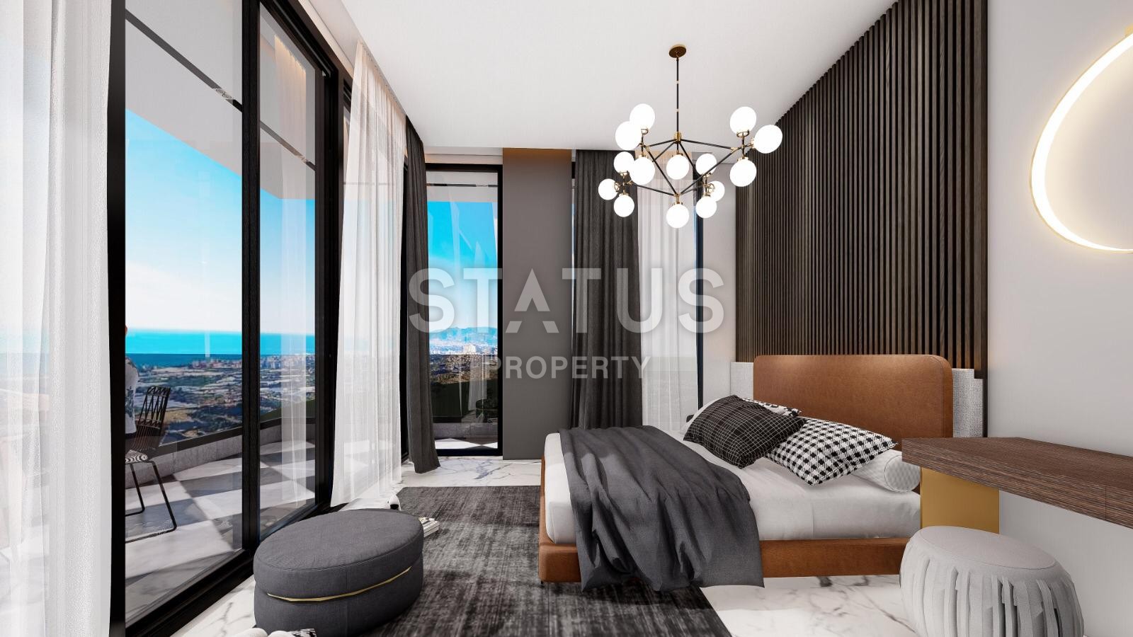 Elite villa 4+1 with sea view and infinity pool 460 m2 in Kargicak area. фото 19