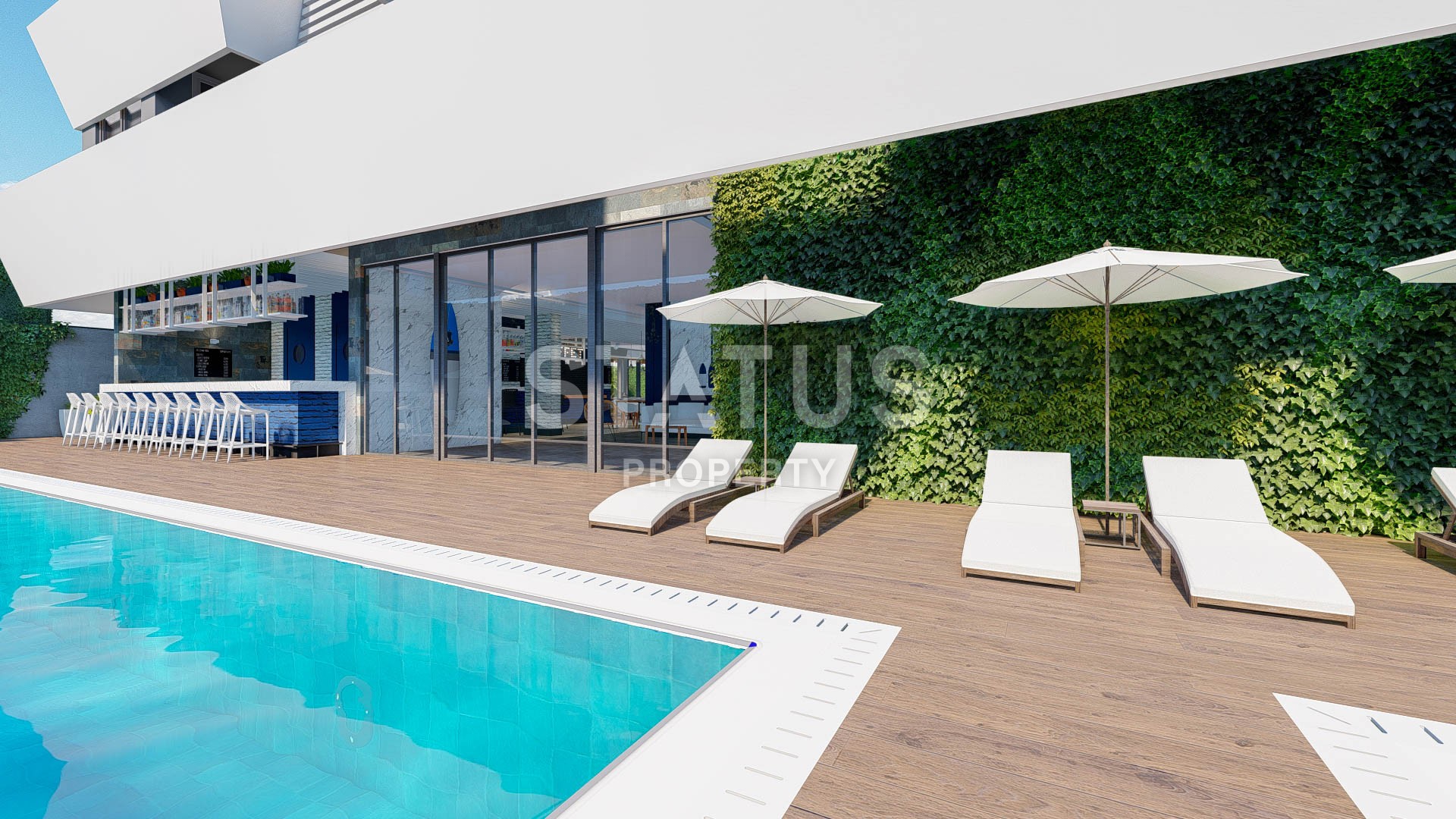 Apartments 0+1 and 1+1 in a complex under construction in the center of Alanya. фото 3