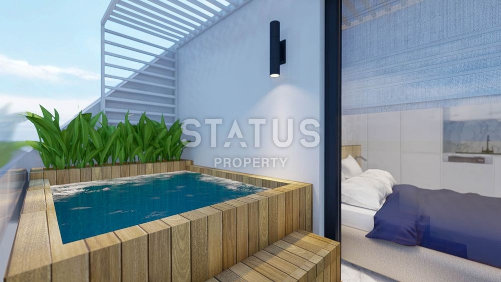 Apartments 0+1 and 1+1 in a complex under construction in the center of Alanya. фото 6