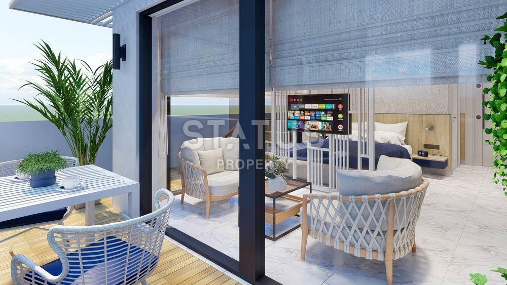 Apartments 0+1 and 1+1 in a complex under construction in the center of Alanya. фото 15