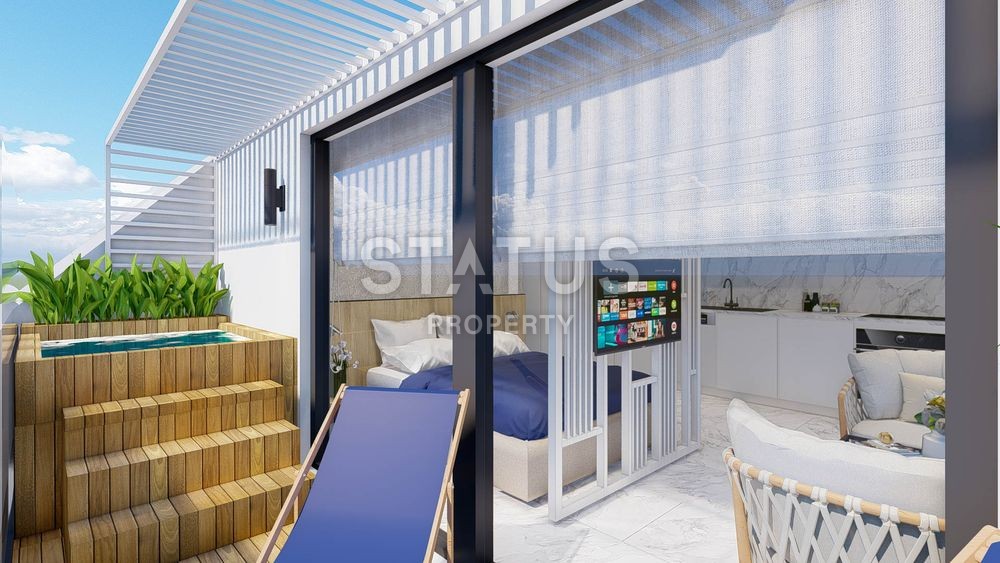 Apartments 0+1 and 1+1 in a complex under construction in the center of Alanya. фото 17