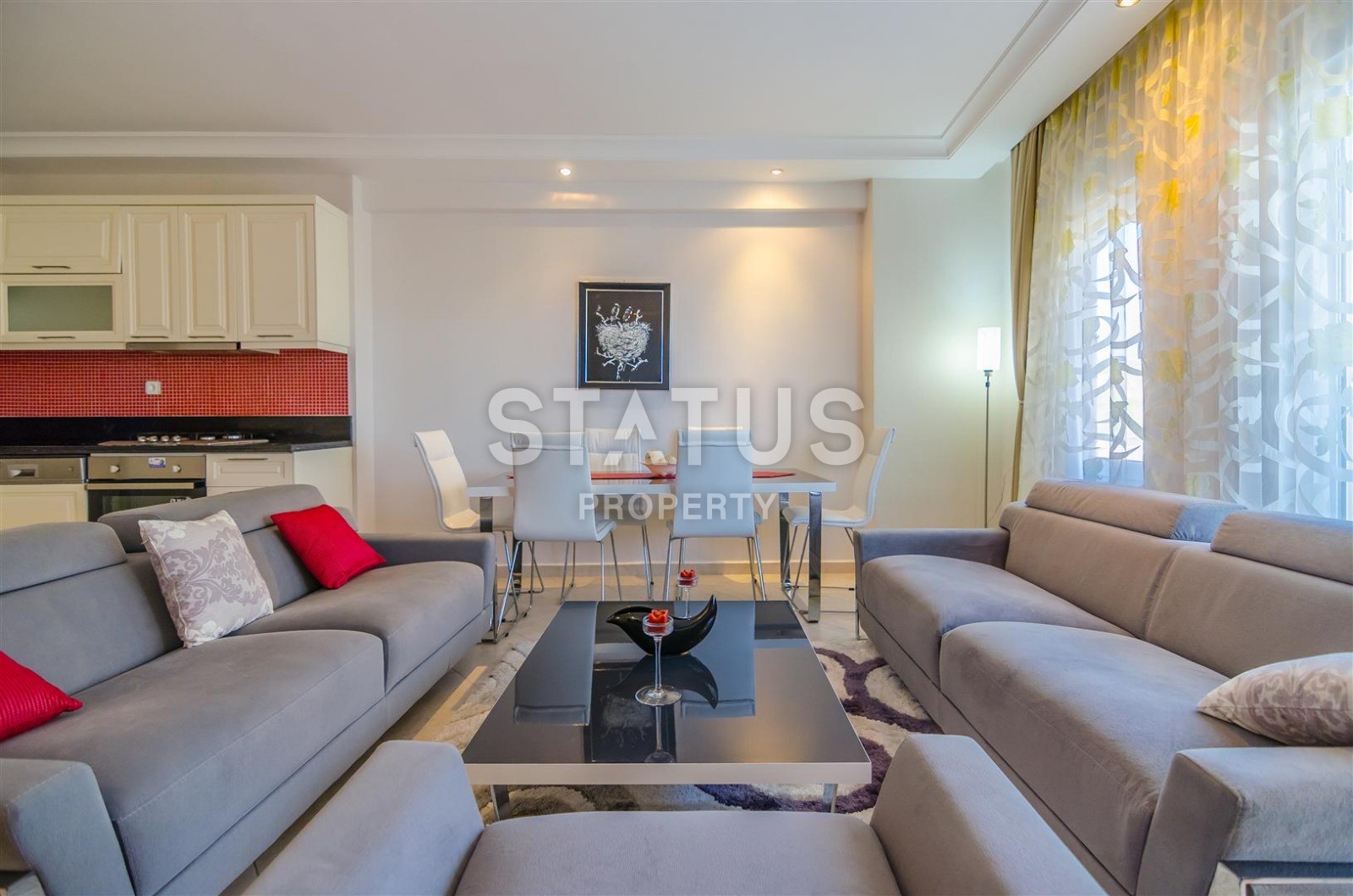 Stylish apartment with a sea view in a luxury complex in the Avsallar area 70 sq.m. фото 3