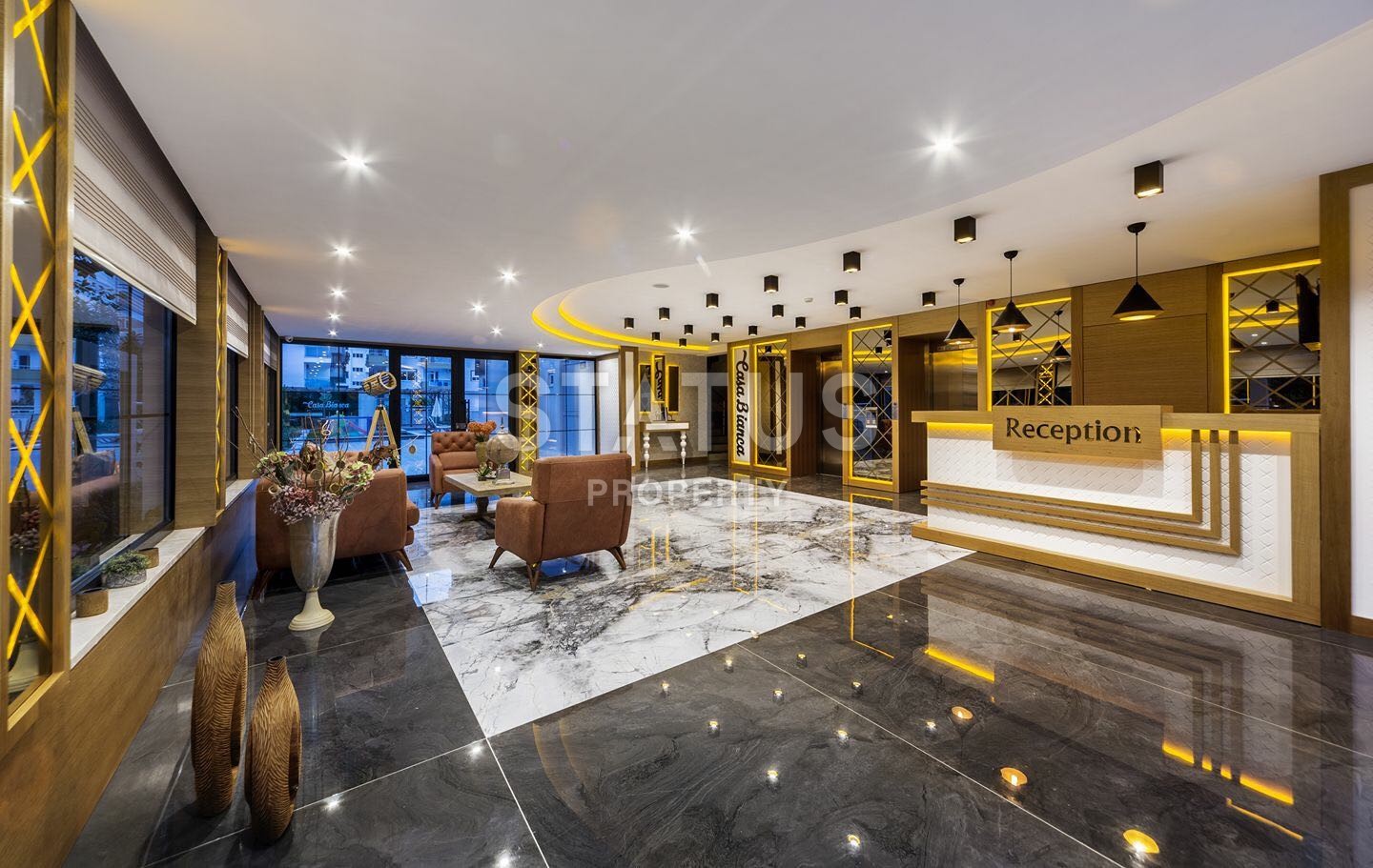 Стильная квартира в новом комплексе в Махмутларе. 50 кв.м. фото 22