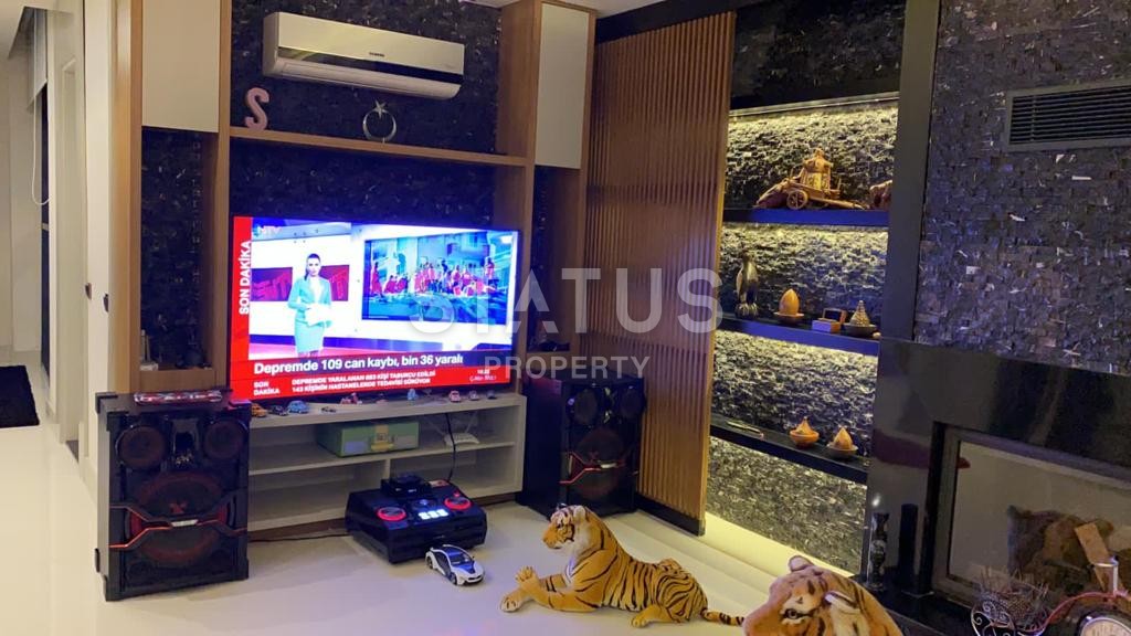 Шикарная вилла планировки 3+1, 1040м2 с собственной территорией, завораживающий вид на крепость Алании, районе Тепе фото 26